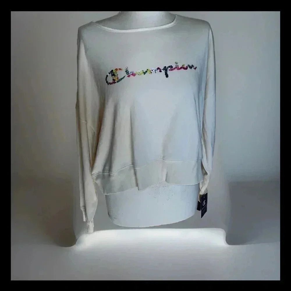Champion Drop‎ Shoulder French Terry Logo Graphic Sweatshirt Size M